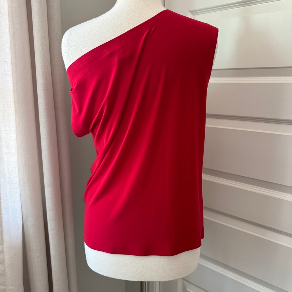 Norma Kamali Red Off-Shoulder Blouse - Picture 5 of 7